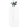 Armario De Pared | Mueble Pared Blanco Brillante 34,5x34x90 Cm Cfw740577