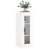 Armario De Pared | Mueble Pared Blanco Brillante 34,5x34x90 Cm Cfw740583