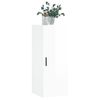 Armario De Pared | Mueble Pared Blanco Brillante 34,5x34x90 Cm Cfw740584