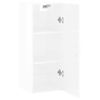 Armario De Pared | Mueble Pared Blanco Brillante 34,5x34x90 Cm Cfw740584