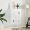 Armario De Pared | Mueble Pared Blanco Brillante 69,5x34x90 Cm Cfw740588