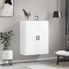 Armario De Pared | Mueble Pared Blanco Brillante 69,5x34x90 Cm Cfw740593