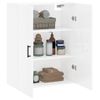 Armario De Pared | Mueble Pared Blanco Brillante 69,5x34x90 Cm Cfw740593