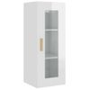 Armario De Pared | Mueble Pared | Armario Colgante Blanco Brillante 34,5x34x90 Cm Cfw740600