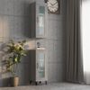 Armario De Pared | Mueble Pared | Armario Colgante Gris Sonoma 34,5x34x90 Cm Cfw740603