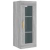 Armario De Pared | Mueble Pared | Armario Colgante Gris Sonoma 34,5x34x90 Cm Cfw740604