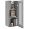 Armario De Pared | Mueble Pared | Armario Colgante Gris Sonoma 34,5x34x90 Cm Cfw740604