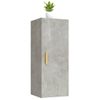 Armario De Pared | Mueble Pared Contrachapada Gris Hormigón 34,5x34x90 Cm Cfw740615