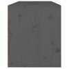 Armario De Pared | Mueble Pared De Madera Maciza De Pino Gris 80x30x35 Cm Cfw740654