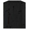 Armario De Pared | Mueble Pared De Madera Maciza De Pino Negro 100x30x35 Cm Cfw740655