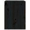 Armario De Pared | Mueble Pared De Madera Maciza De Pino Negro 30x30x40 Cm Cfw740656