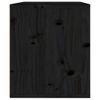 Armario De Pared | Mueble Pared De Madera Maciza De Pino Negro 45x30x35 Cm Cfw740660