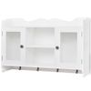 Armario De Pared | Mueble Pared Estante Expositor Vidrio Mdf Blanco Libros/dvd Cfw740666