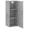 Armario De Pared | Mueble Pared Gris Hormigón 34,5x34x90 Cm Cfw740669