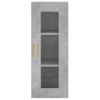 Armario De Pared | Mueble Pared Gris Hormigón 34,5x34x90 Cm Cfw740673