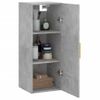 Armario De Pared | Mueble Pared Gris Hormigón 34,5x34x90 Cm Cfw740675