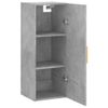 Armario De Pared | Mueble Pared Gris Hormigón 34,5x34x90 Cm Cfw740675