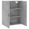 Armario De Pared | Mueble Pared Gris Hormigón 69,5x34x90 Cm Cfw740685