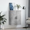 Armario De Pared | Mueble Pared Gris Hormigón 69,5x34x90 Cm Cfw740688