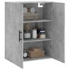 Armario De Pared | Mueble Pared Gris Hormigón 69,5x34x90 Cm Cfw740688