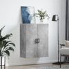 Armario De Pared | Mueble Pared Gris Hormigón 69,5x34x90 Cm Cfw740691