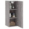 Armario De Pared | Mueble Pared Gris Sonoma 34,5x34x90 Cm Cfw740693