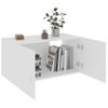 Armario De Pared | Mueble Pared Madera Contrachapada Blanco 80x39x40 Cm Cfw740725