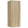 Armario De Pared | Mueble Pared Madera Contrachapada Color Roble 34,5x34x90 Cm Cfw740729