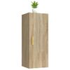 Armario De Pared | Mueble Pared Madera Contrachapada Color Roble 34,5x34x90 Cm Cfw740729