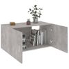 Armario De Pared | Mueble Pared Madera Contrachapada Gris Hormigón 80x39x40 Cm Cfw740736