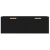 Armario De Pared | Mueble Pared Madera Contrachapada Negro 100x36,5x35 Cm Cfw740748