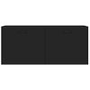 Armario De Pared | Mueble Pared Madera Contrachapada Negro 80x35x36,5 Cm Cfw740756