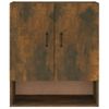 Armario De Pared | Mueble Pared Madera Contrachapada Roble Ahumado 60x31x70 Cm Cfw740761