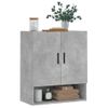 Armario De Pared | Mueble Pared Madera De Ingeniería Gris Hormigón 60x31x70 Cm Cfw740843