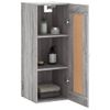 Armario De Pared | Mueble Pared Madera De Ingeniería Gris Sonoma 34,5x34x90 Cm Cfw740854