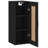 Armario De Pared | Mueble Pared Madera De Ingeniería Negro 34,5x34x90 Cm Cfw740902