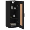 Armario De Pared | Mueble Pared Madera De Ingeniería Negro 34,5x34x90 Cm Cfw740906