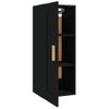 Armario De Pared | Mueble Pared Madera De Ingeniería Negro 35x34x90 Cm Cfw740913