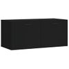 Armario De Pared | Mueble Pared Madera De Ingeniería Negro 80x36,5x35 Cm Cfw740936