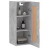 Armario De Pared | Mueble Pared Madera Ingeniería Gris Hormigón 34,5x34x90 Cm Cfw741005