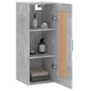 Armario De Pared | Mueble Pared Madera Ingeniería Gris Hormigón 34,5x34x90 Cm Cfw741007