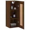 Armario De Pared | Mueble Pared Madera Ingeniería Marrón Roble 34,5x34x90 Cm Cfw741050