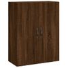 Armario De Pared | Mueble Pared Madera Ingeniería Roble Marrón 69,5x34x90 Cm Cfw741110