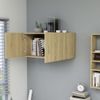 Armario De Pared | Mueble Pared Madera Ingeniería Roble Sonoma 80x39x40 Cm Cfw741133