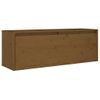 Armario De Pared | Mueble Pared Madera Maciza De Pino Marrón Miel 100x30x35 Cm Cfw741136