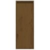 Armario De Pared | Mueble Pared Madera Maciza De Pino Marrón Miel 30x30x80 Cm Cfw741140