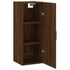 Armario De Pared | Mueble Pared Marrón Roble 34,5x34x90 Cm Cfw741158