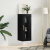 Armario De Pared | Mueble Pared Negro 34,5x34x90 Cm Cfw741185