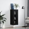 Armario De Pared | Mueble Pared Negro 34,5x34x90 Cm Cfw741186