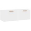 Armario De Pared | Mueble Pared Madera Contrachapada Blanco Brillo 100x36,5x35 Cm Cfw741547